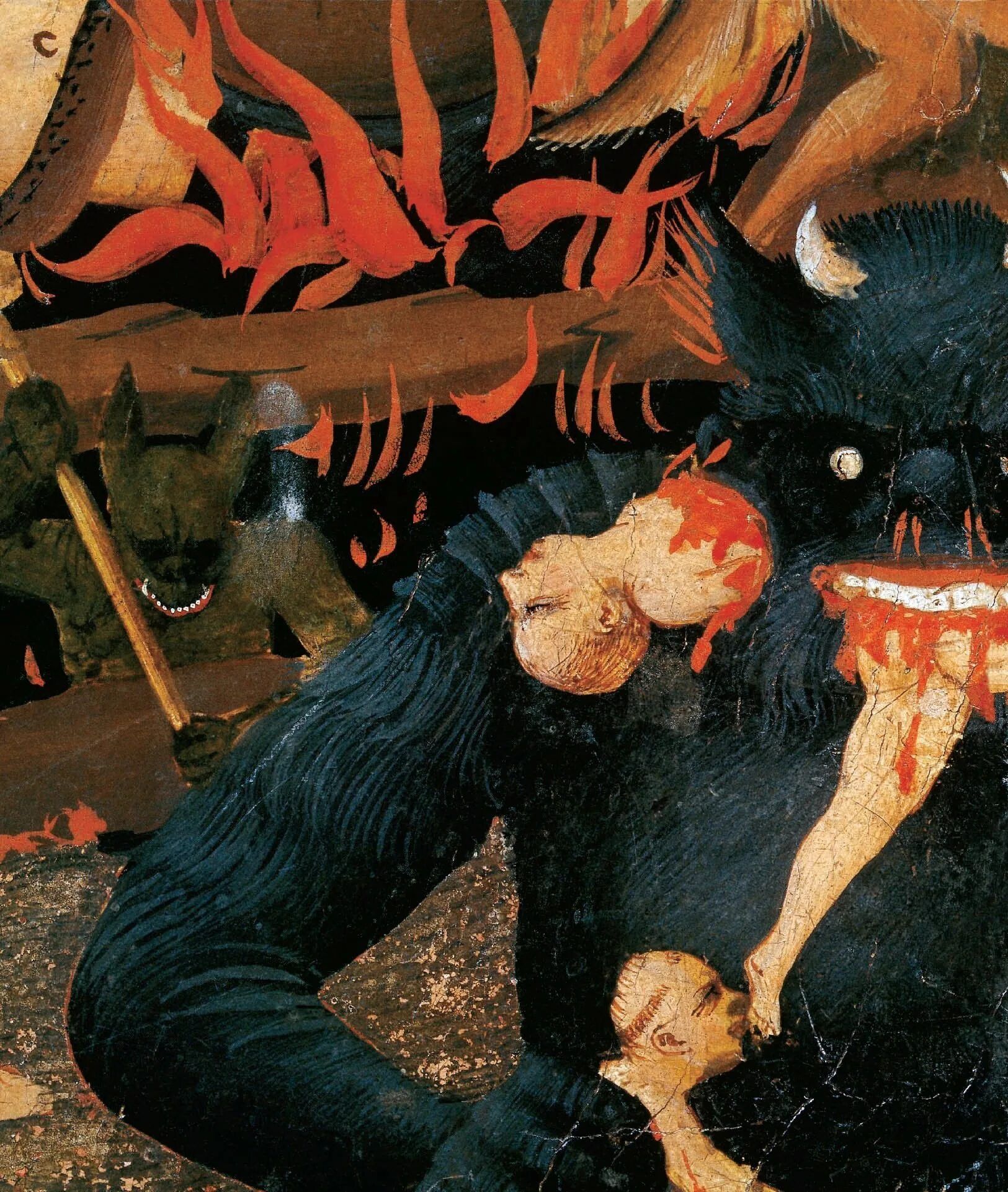 Demons eating human barocco